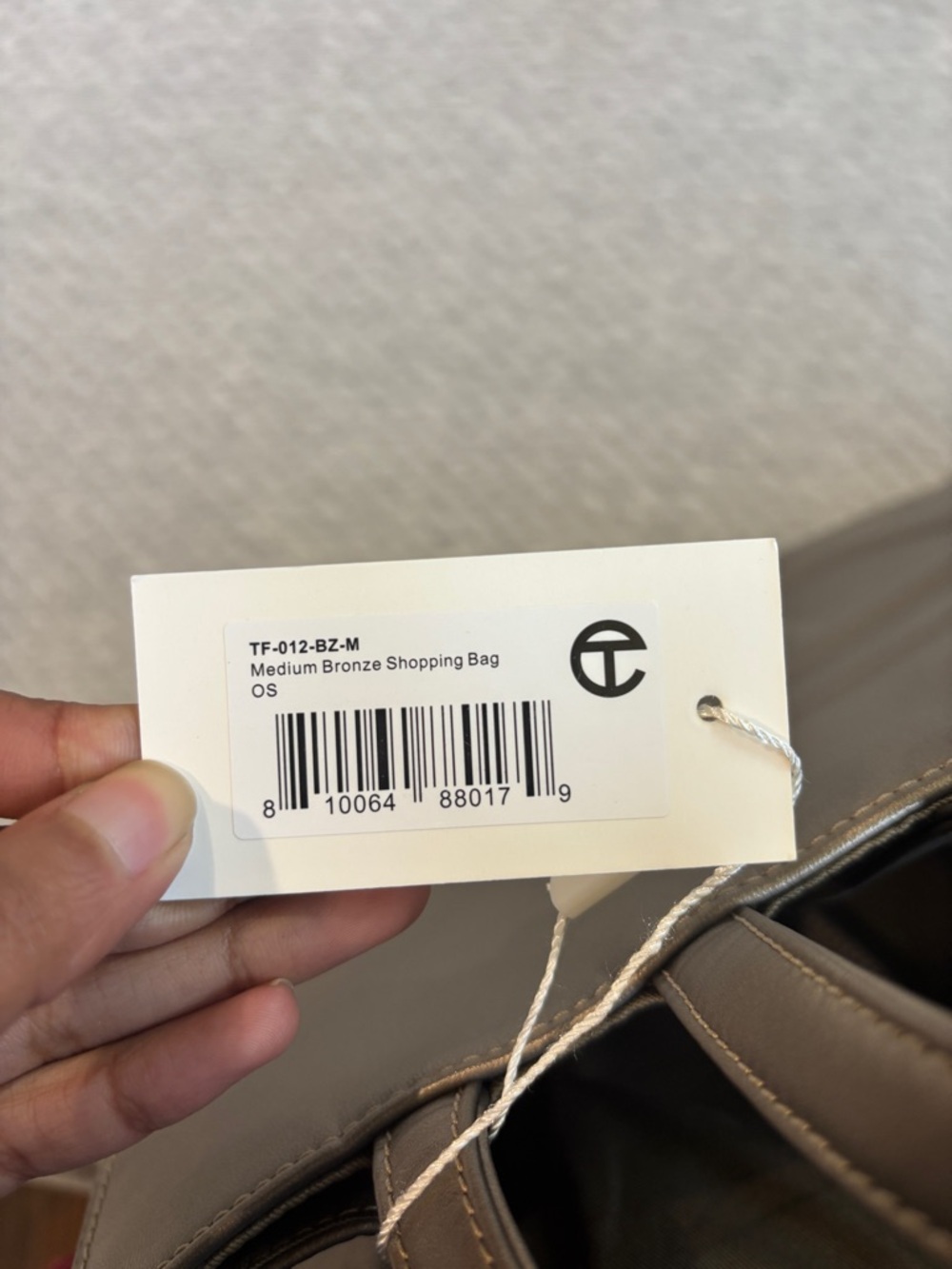 Telfar Medium Shopping Bag | Bronze - Picture 8 of 9
